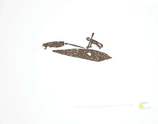#117 ~ Anguhadluq - Hunter and His Kayak  #6/55