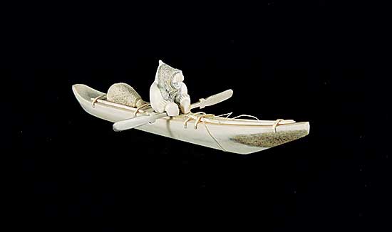 #132 ~ Etuameat - Untitled - Hunter in Kayak