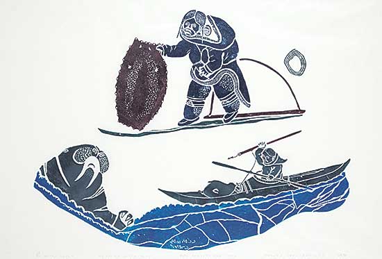 #143 ~ Irqumia - Woman at Work, Hunter in Kayak  #38/50