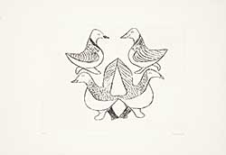#177 ~ Inuit - Untitled - Four Birds  #38/50
