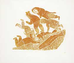 #218 ~ Inuit - Inuit Falling Into the Water Trying to Catch Fish  #11/40