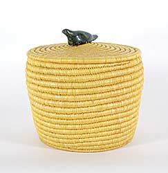 #304 ~ Inuit - Round Basket with Seal Handle