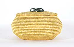 #307 ~ Inuit - Oval Basket with Otter Shaped Stone Handle