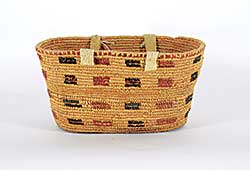 #316 ~ School - Interior Salish Oval Basket with Suede Handles