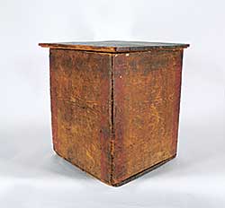 #320 ~ School - Red Cornered Bentwood Box with Lid