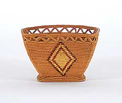 #336 ~ School - Rectangular Tapered Basket with Diamond Design