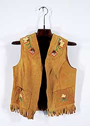 #354 ~ School - Buckskin Vest with Porcupine and Bead Ornaments