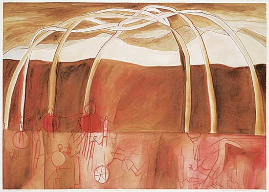 #15 ~ Cardinal-Schubert - Sweet Grass Hills Mosaic I