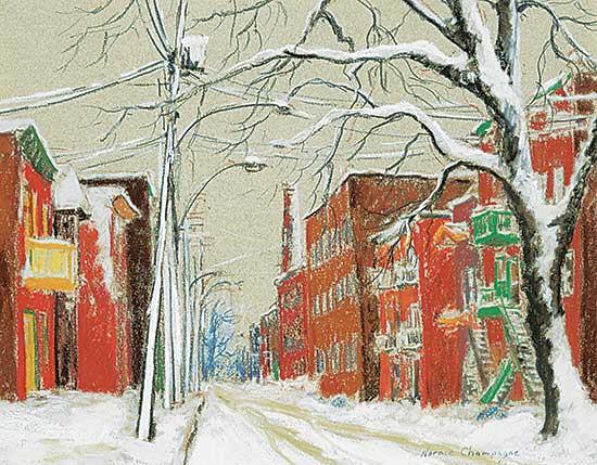 #20 ~ Champagne - First Snow-Storm Rivard Street, Montreal