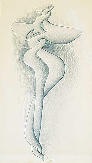 #427 ~ Etrog - Untitled - Sculpture Drawing