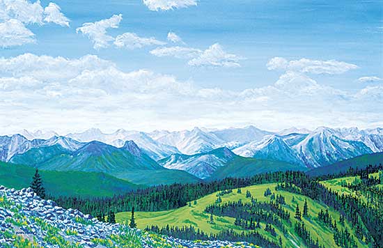 #444 ~ Hall - The View From Jumping Pound Mountain