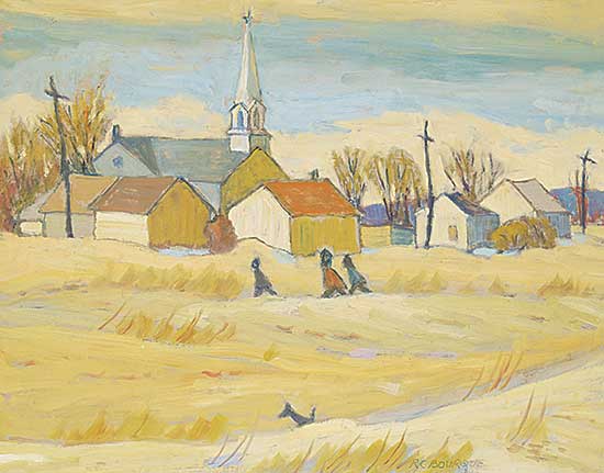 #1021 ~ Bourque - Untitled - Walking Home from School
