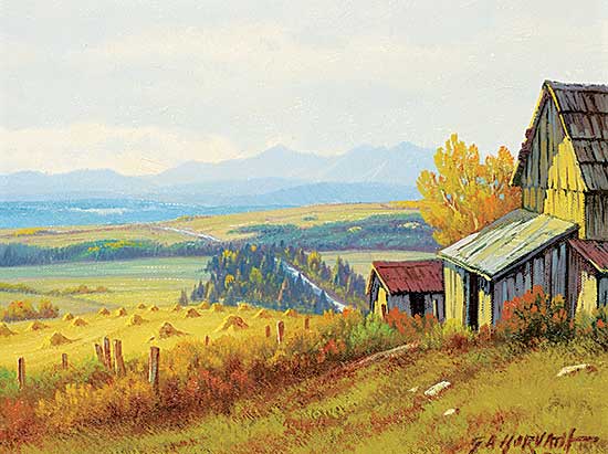 #1113 ~ Horvath - Untitled - View of the Stooks