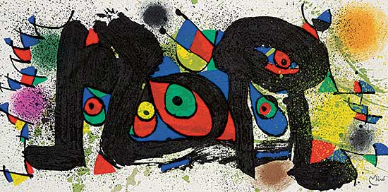 #1193 ~ Miro - Untitled - Primary Figures