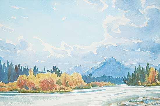 #1273 ~ Shelton - Kananaskis River from Ribbon Creek