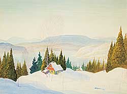 #1211 ~ Norwell - Untitled - Winter Cabin
