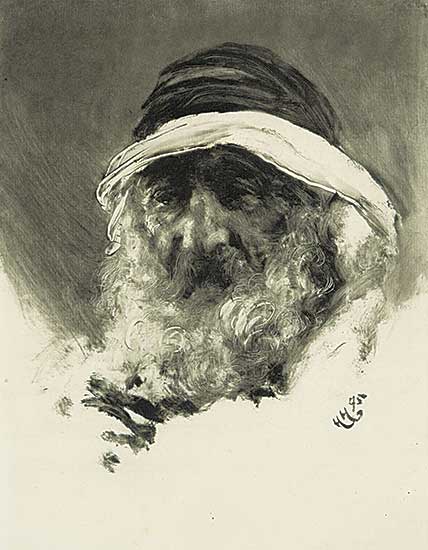 #150 ~ Herkomer - Untitled - Head of an Arab