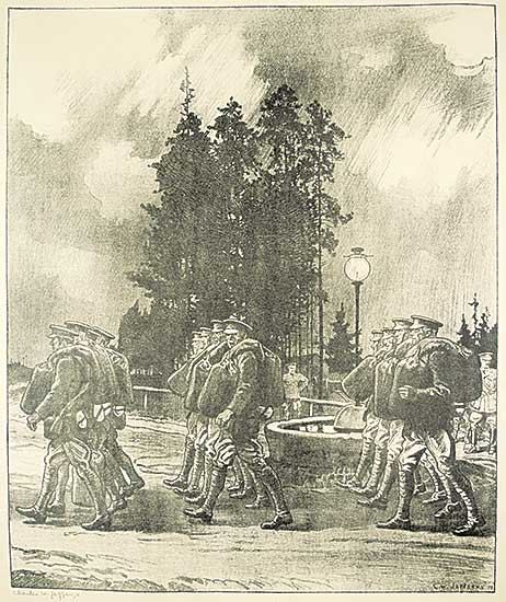 #160 ~ Jefferys - Departure of the Siberian Battery from Petawawa Camp