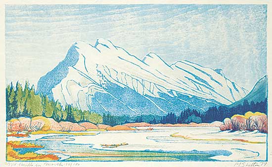 #261 ~ Shelton - Mount Rundle in March  #10/100