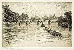 #106 ~ Armington - Le Pont Royal et La Cite Paris  #4e etat, l'epreuve
