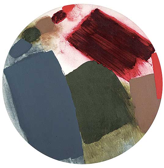 #207 ~ Dzubas - Gray Over Red