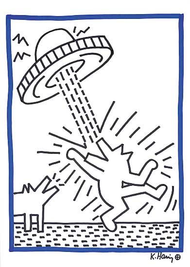 #219 ~ Haring - Untitled - Canine Abduction