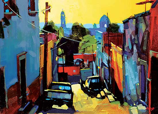 #1274 ~ Svob - A Narrow Street [San Miguel de Allende]
