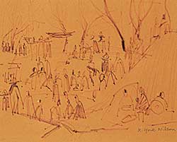 #1293 ~ Wilson - Untitled - Landscape with Figure #1293 ~ Wilson - Untitled - Landscape with Figure