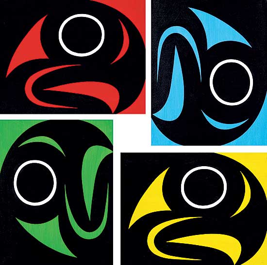 #62 ~ Maynard - Four Salmon Heads
