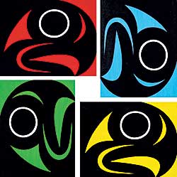 #62 ~ Maynard - Four Salmon Heads