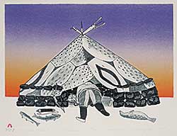 #291 ~ Pootoogook - Going into the Tent  #27/50