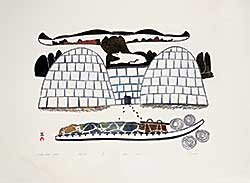 #300 ~ Pudlat - Winter Camp Scene  #23/50