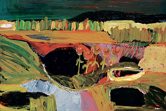#91 ~ Richards - Landscape with Flowers