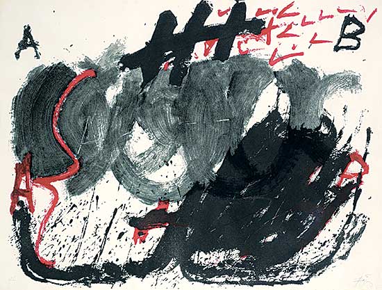 #249 ~ Tapies - Espiral [from the series Negre i roig] #H.C.