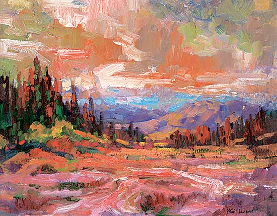 #432 ~ Gillespie - Stand of Spruce Trees, Near Sheep River