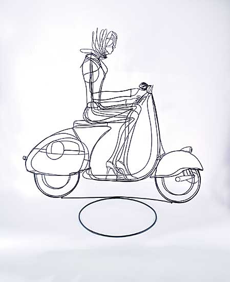 #447 ~ Kehkla - Untitled - Lady on Her Vespa