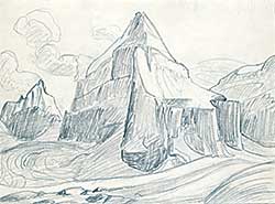 #50 ~ Harris - Study for Canvas; Mt. Lefroy, 1930
