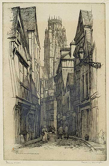 #1014 ~ Armington - La Tour de L'Eglise St. Owen a Rouen  #Epreuve D'Essai