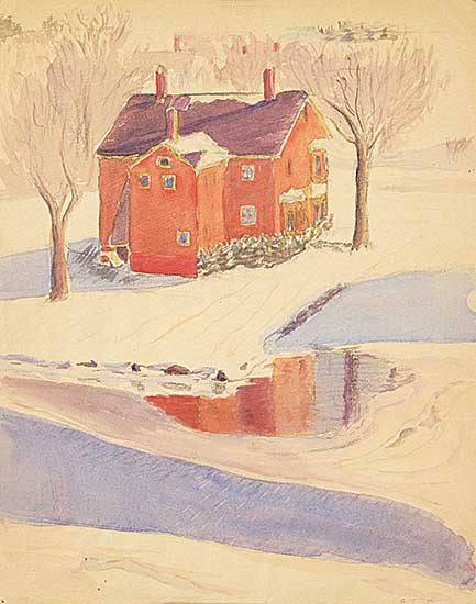 #1073 ~ Cann - Untitled - House in Winter