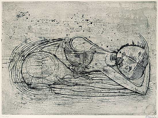 #1144 ~ Friedlaender - Untitled - La Femme Au Cat  #26/65