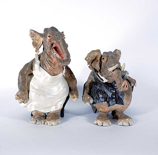 #1182 ~ Hughes - Elephants at the Opera [Pair]