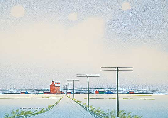 #1185 ~ Hurley - Untitled - Road to the Grain Elevators