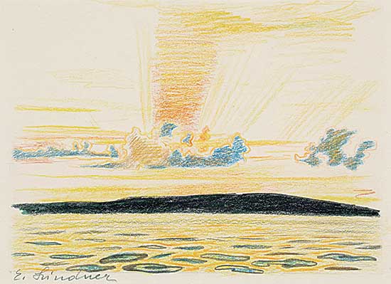#1225 ~ Lindner - Untitled - Emma Lake Sunset