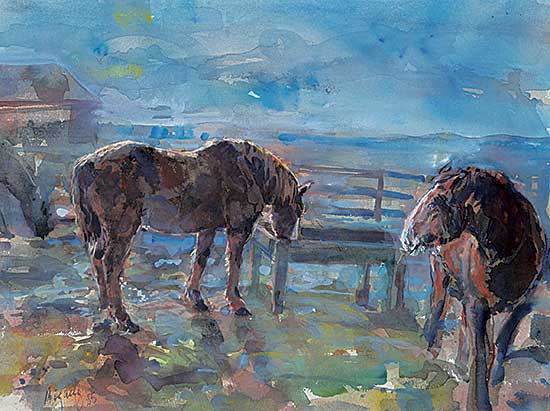 #1319 ~ Rigaux - Untitled - Watering the Horses