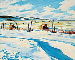 #1156 ~ Gonsalves - Untitled - Stooks in Winter