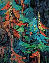 #1416 ~ Wallace - Untitled - Colourful Boughs