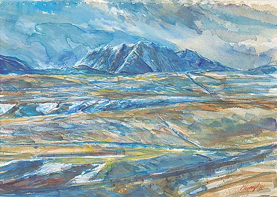 #99 ~ Rigaux - Turtle Mountain in Winter