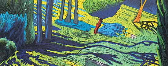 #119 ~ Yager - Orange Tree with Blue Shadows  #AP II/V