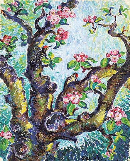#1 ~ Andrews - Untitled - Woodpeckers in the Cherry Tree