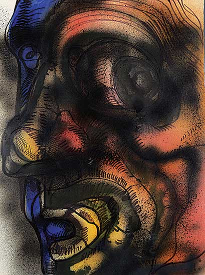 #314 ~ Neizvestney - Untitled - Inferno Face